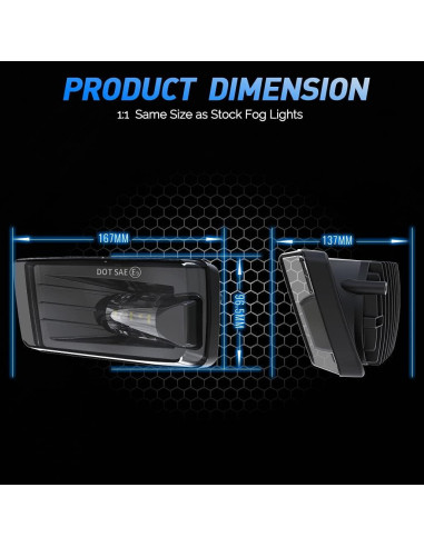 Luces Antiniebla LED Z-OFFROAD para Silverado y GMC - Negras