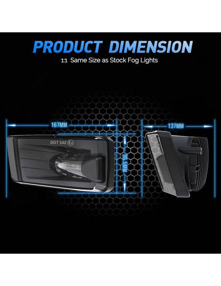 Luces Antiniebla LED Z-OFFROAD para Silverado y GMC - Negras