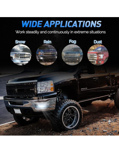 Luces Antiniebla LED Z-OFFROAD para Silverado y GMC - Negras