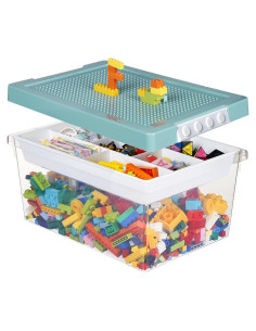 Caja de Almacenamiento de Plástico Loobuu Verde 36.5x24.5cm