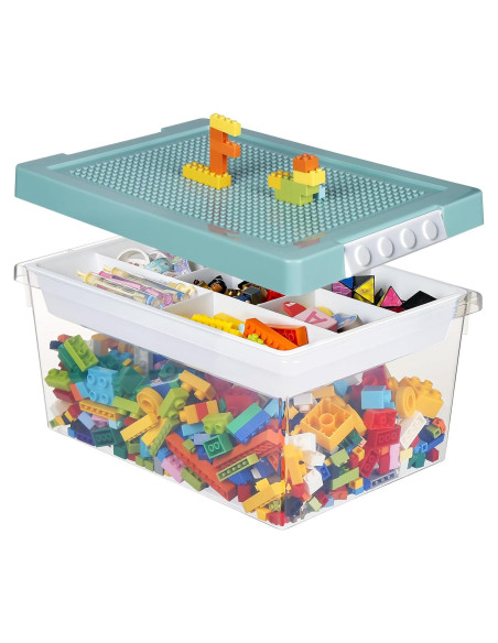 Caja de Almacenamiento de Plástico Loobuu Verde 36.5x24.5cm