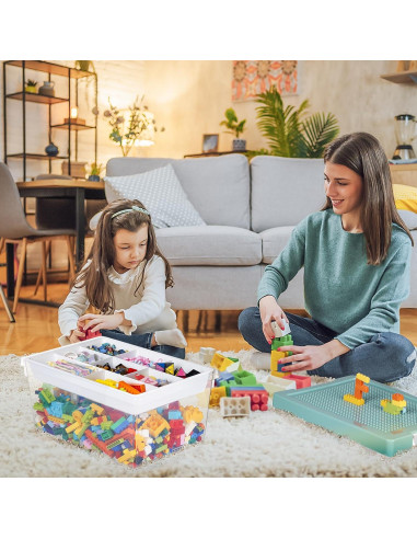 Caja de Almacenamiento de Plástico Loobuu Verde 36.5x24.5cm