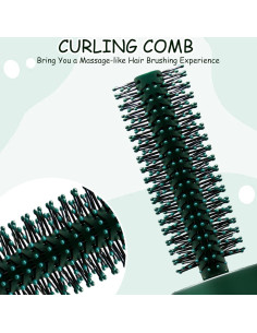 Cepillo Redondo de Viaje CANIPHA para Cabello Rizado y Liso Verde 2