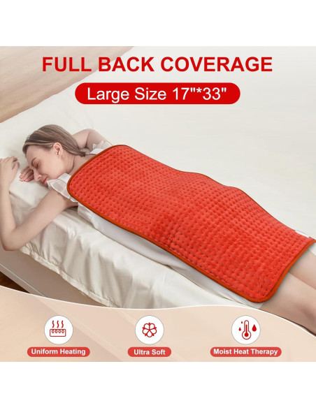 Almohadilla Térmica Eléctrica XL Xinle 84x43cm 9 Niveles Calor