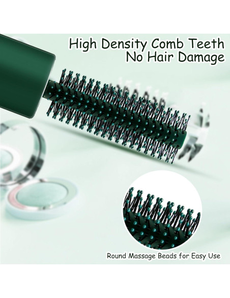 Cepillo Redondo de Viaje CANIPHA para Cabello Rizado y Liso Verde