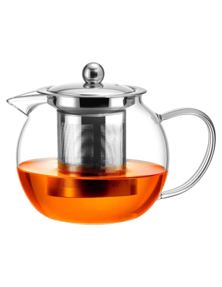 Tetera de vidrio Baalaka 650ml con infusor de acero inoxidable