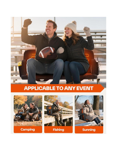 Asiento de Estadio Calentado Sportneer 52.1 cm 6 Posiciones