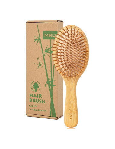 Cepillo de Paleta de Bambú Natural MRD para Desenredar 23.7x8cm