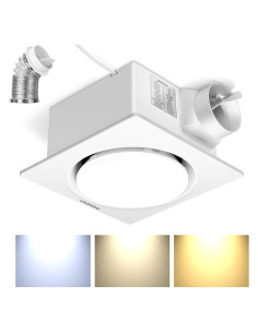 Ventilador Extractor de Baño VIVOHOME 3CCT Luz y 160 CFM