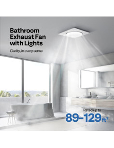 Ventilador Extractor de Baño VIVOHOME 3CCT Luz y 160 CFM 2