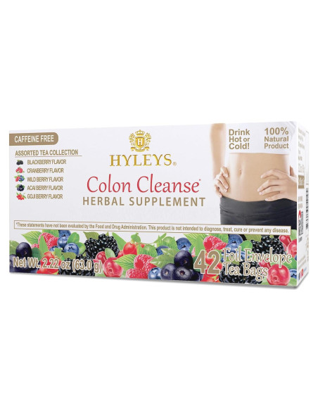 Té Herbal de Limpieza de Colon Hyleys - 42 Bolsitas Sin Cafeína
