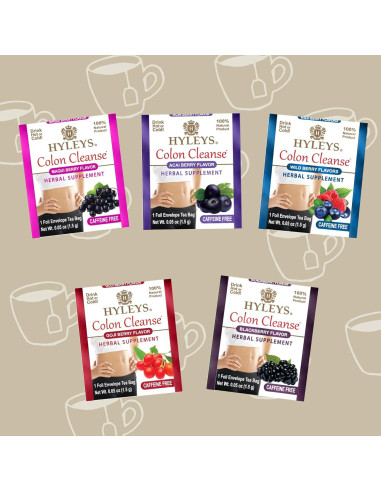 Té Herbal de Limpieza de Colon Hyleys - 42 Bolsitas Sin Cafeína
