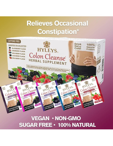 Té Herbal de Limpieza de Colon Hyleys - 42 Bolsitas Sin Cafeína