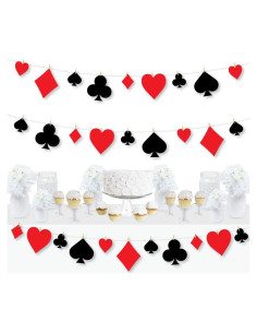 Decoración de Fiesta Las Vegas - Guirnalda DIY 44 Piezas