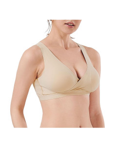 Sujetador de Lactancia Sin Costuras Mamaway Crossover Nude