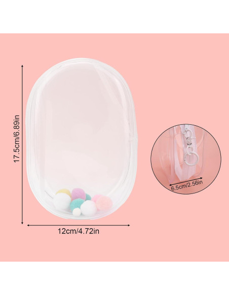 Bolsa de exhibición para muñecas Goktvai PVC transparente 17.5x12cm