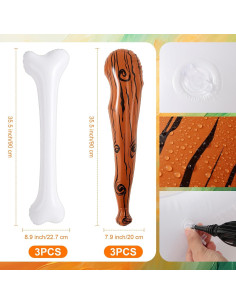 Soulchen Set de 3 Props Inflables Hombre de las Cavernas 2