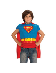 Camisa disfraz Superman Rubie's con pecho musculoso y capa - Pequeña