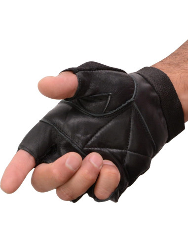 Guantes sin Dedos de Cuero y Malla Milwaukee Leather SH217 XL