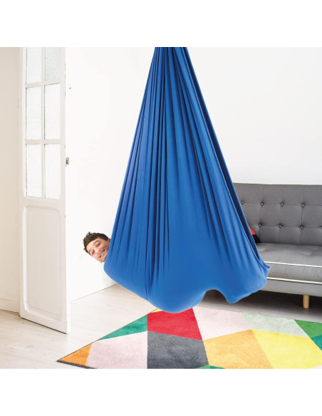 Hamaca Sensorial DreamGYM Extra Grande Azul 95% Algodón