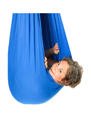Hamaca Sensorial DreamGYM Extra Grande Azul 95% Algodón