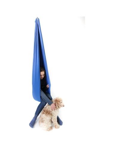 Hamaca Sensorial DreamGYM Extra Grande Azul 95% Algodón