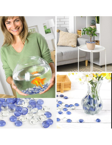 Canicas de vidrio plano 100PCS Redvigh para decoración