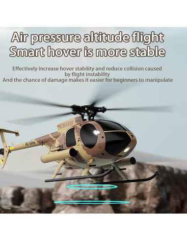 Helicóptero RC Hylukon C189 1:28 Militar con Giroscopio