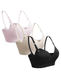 Sujetador de Lactancia Sin Costuras GXXGE Acolchado 3 Piezas