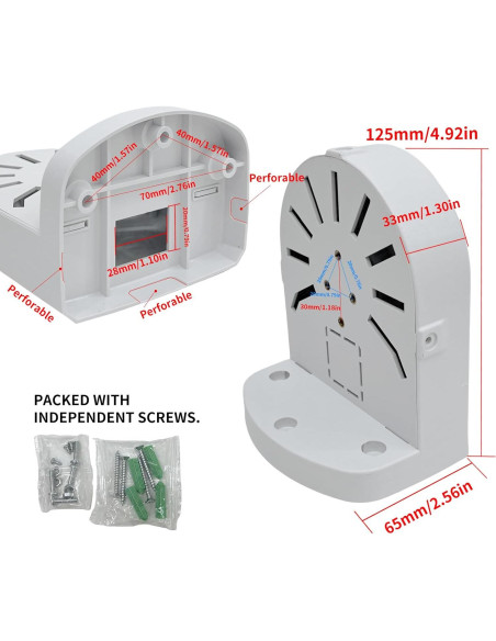 Soporte de Cámara de Seguridad NVRTTRR en ABS 12.5x7.5cm