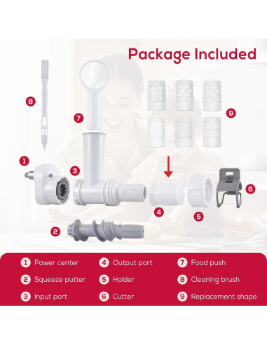 Accesorio para Hacer Pasta 6 en 1 RYANER para KitchenAid