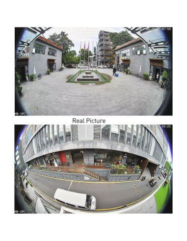 Cámara IP Mini PoE REVODATA I706-3-P-A 5MP Fisheye 180