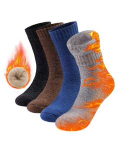 Calcetines Térmicos HUGSWEET para Hombres - 4 Paquetes Multicolor