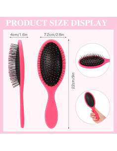 Nuenen 6 Pcs Cepillos Desenredantes de Viaje para Cabello 2