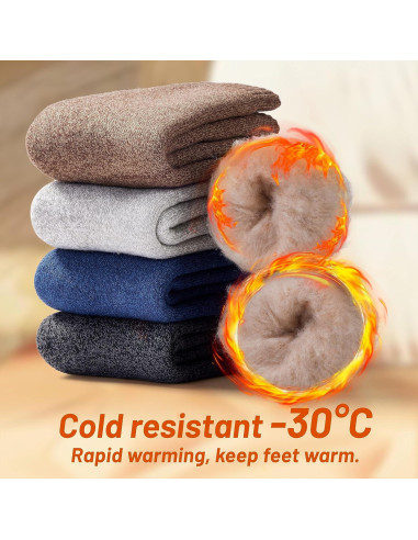 Calcetines Térmicos HUGSWEET para Hombres - 4 Paquetes Multicolor