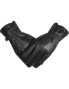 Guantes de Conducción de Cuero Genuino REED Térmicos Táctiles 2