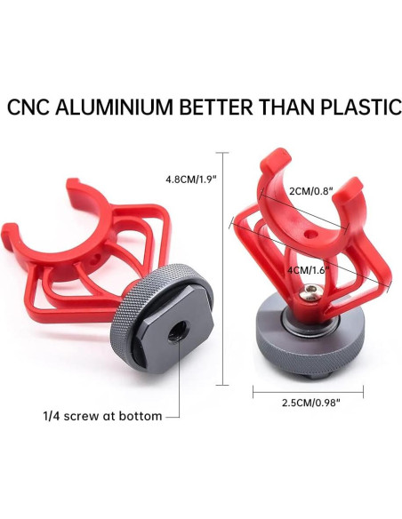 Soporte de micrófono con amortiguador 2PCS Aluminio RODE