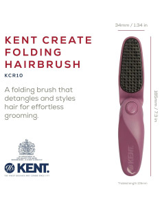 Cepillo de Pelo Plegable Kent KCR10 para Viaje - Anti-Estático 2