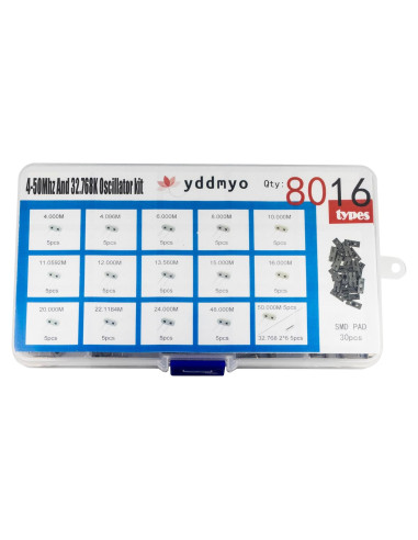 Kit de Resonadores de Cristal 80 Pcs yddmyo 4-50MHz