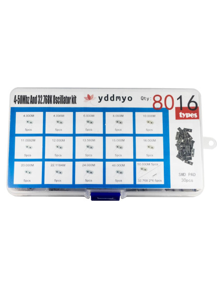 Kit de Resonadores de Cristal 80 Pcs yddmyo 4-50MHz