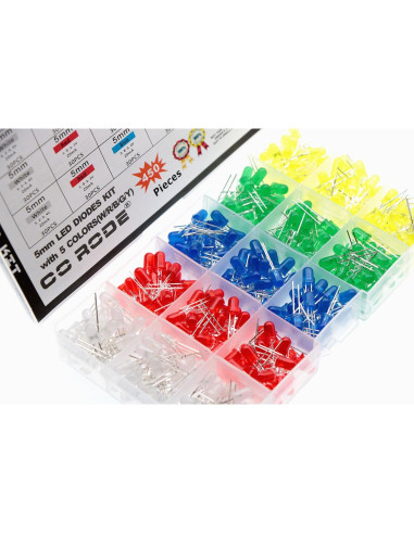Kit de Diodos LED 5mm CO RODE 450pcs Multicolor