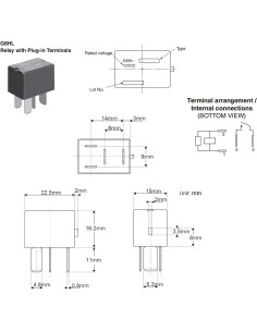 Relé Automotriz Casalytics G8HL-H71 12VDC - Paquete de 4 2