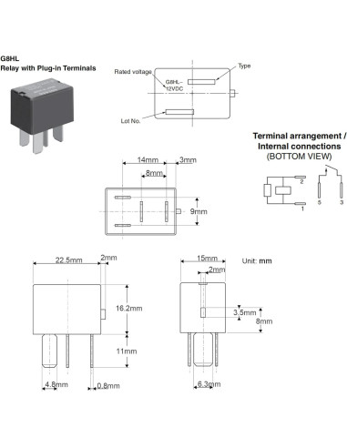 Relé Automotriz Casalytics G8HL-H71 12VDC - Paquete de 4