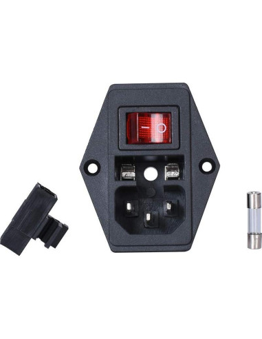 Interruptor Rocker 15A 250V 3 Pines 3Dman con Fusible 10A