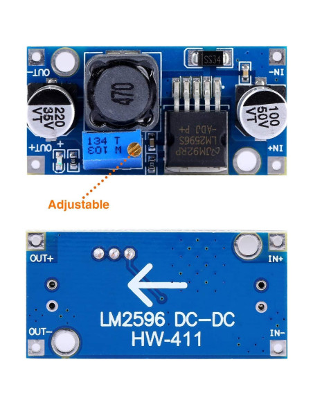 Convertidor Buck Yizhet 5 Piezas DC a DC 3-40V a 1.5-35V
