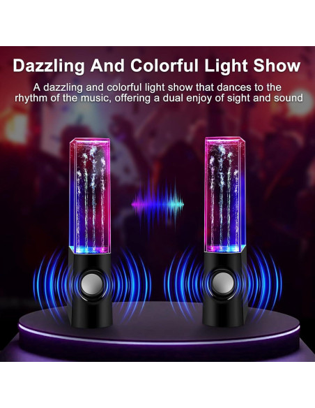 Altavoz LED Aolyty GAL3-040-B con Fuente de Agua y Sonido 2.1