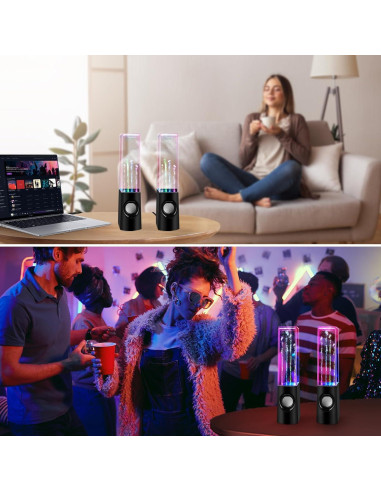 Altavoz LED Aolyty GAL3-040-B con Fuente de Agua y Sonido 2.1