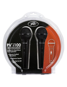 Paquete de 2 Micrófonos Dinámicos Cardioides Peavey PVi 100