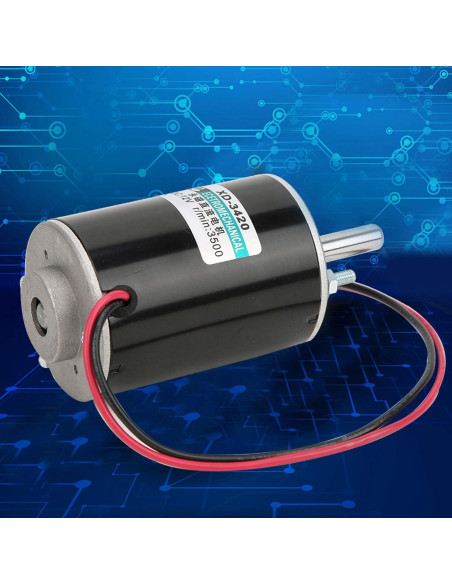 Motor de CC 12V Walfront 3500RPM Eje 26mm 30W