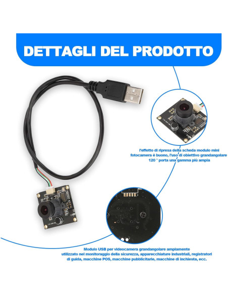 Módulo de Cámara USB Keenso 2MP Gran Angular 120